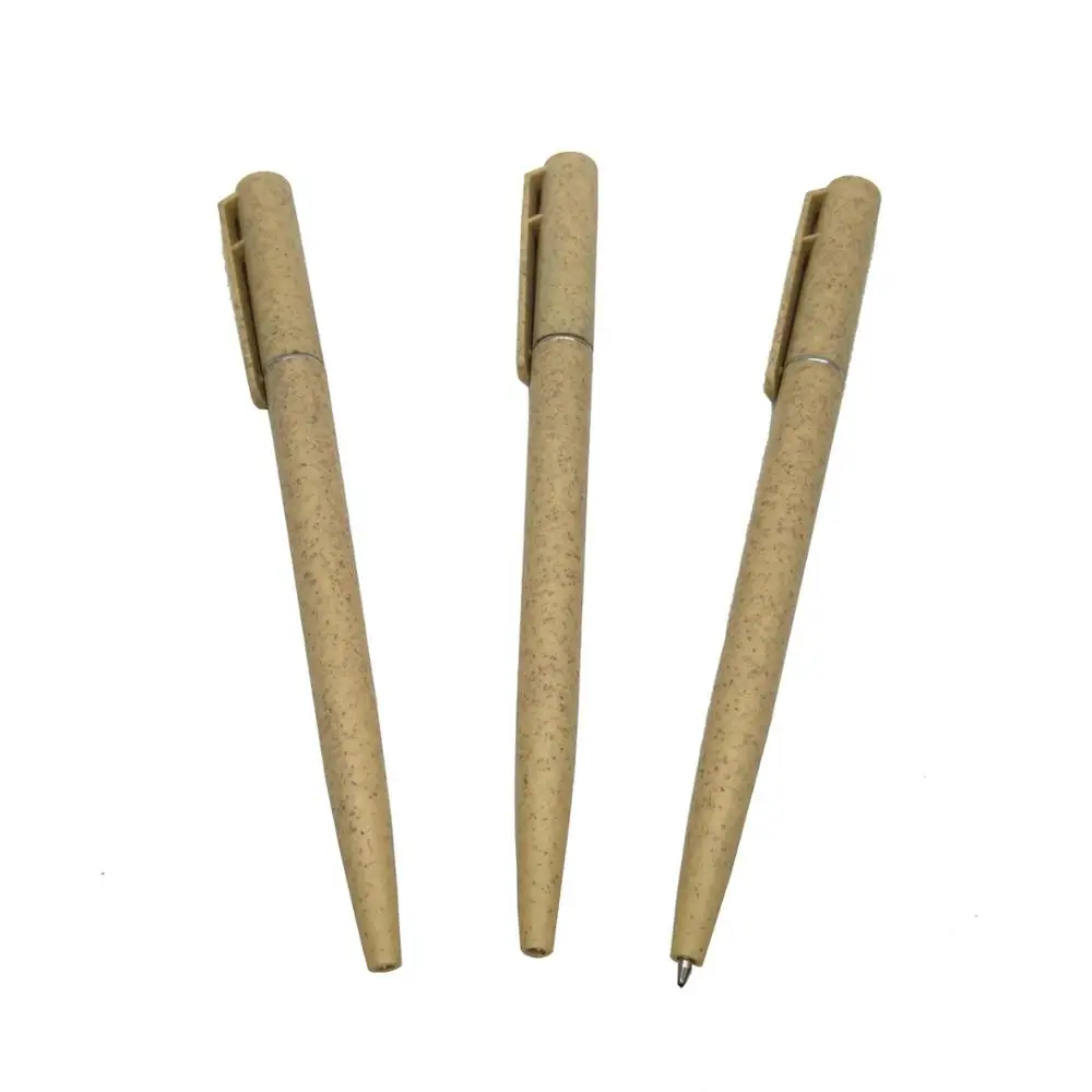 Eco Friendly Wheat Straw/Bamboo Fiber Material Degradable Ball Point Pen