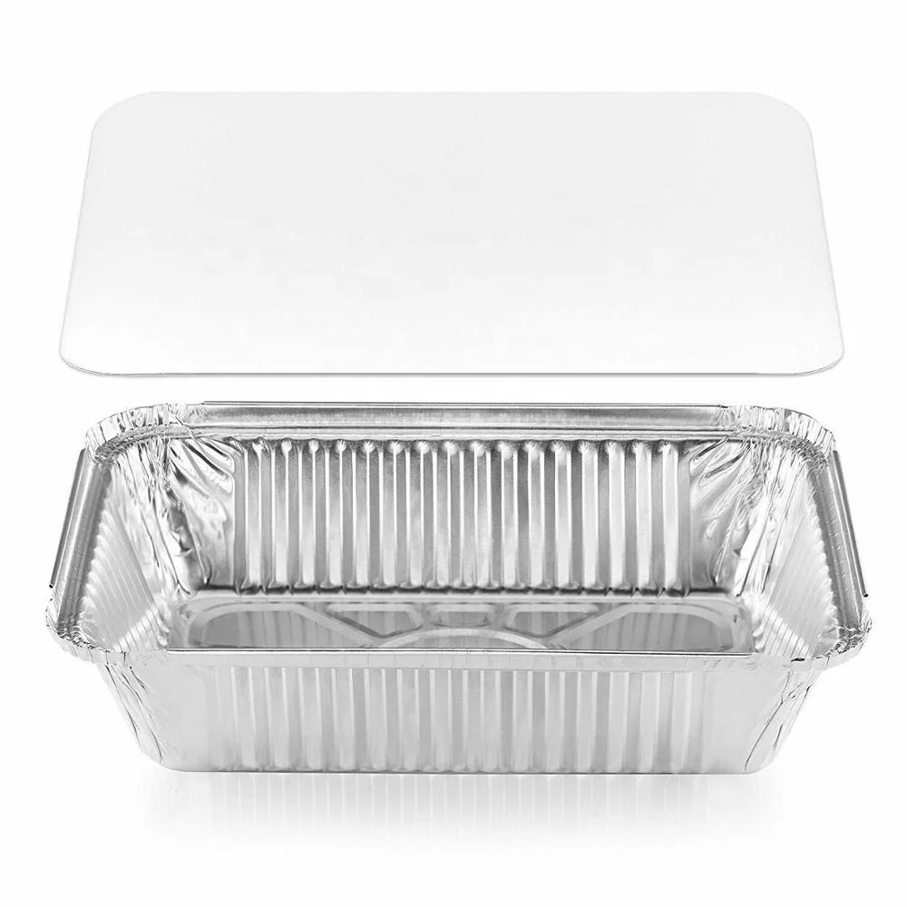 Aluminum Foil Trays 450 ml BBQ Disposable Roasting takeaway Oven Baking Containers Lids