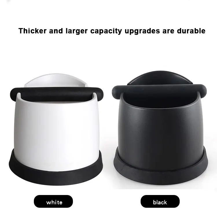 Coffee Accessories Black Color Espresso Grounds Container Coffee Knock Box Espresso Knock Box with Non-slip Base
