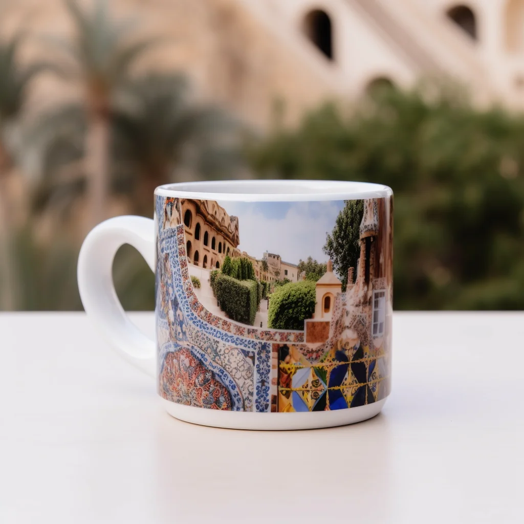 Barcelona architecture souvenir mug Spain historic city ceramic coffee mug