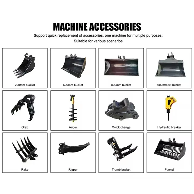 Cheap Mini Excavator China Wholesale Small Digger 1 Ton 2 Ton 1.8 Ton 3 Ton 3.5 Ton Prices With Thumb Bucket