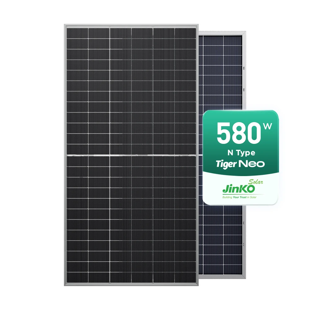 Bifacial Solar Panels Jinko Topcon Tech 570W 580W 590W PID Resistance Photovoltaic Modules