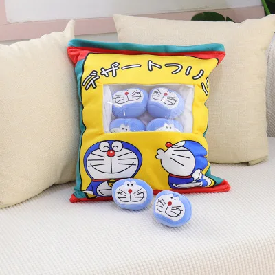 Cute Animals Pudding Plush Toys Mini Round Balls Chick Bear Penguin Bunny A Bag of Plushie Food Snack Toys Plush Pillow