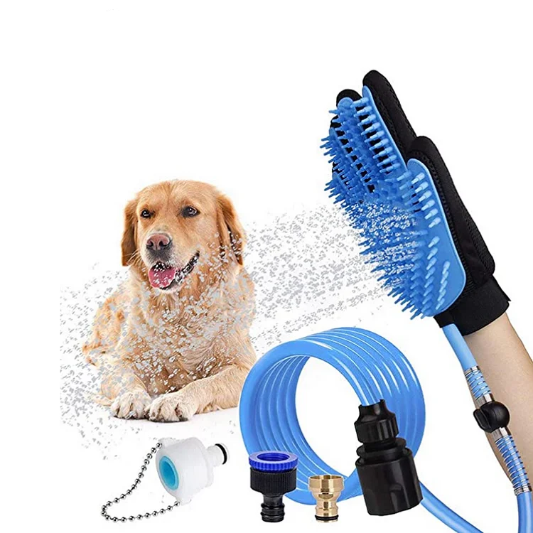 Pet Spa Bathing Clean Gloves Brush Dog Bathing Massaging Glove Pet Shower Sprayer Bathing Glove