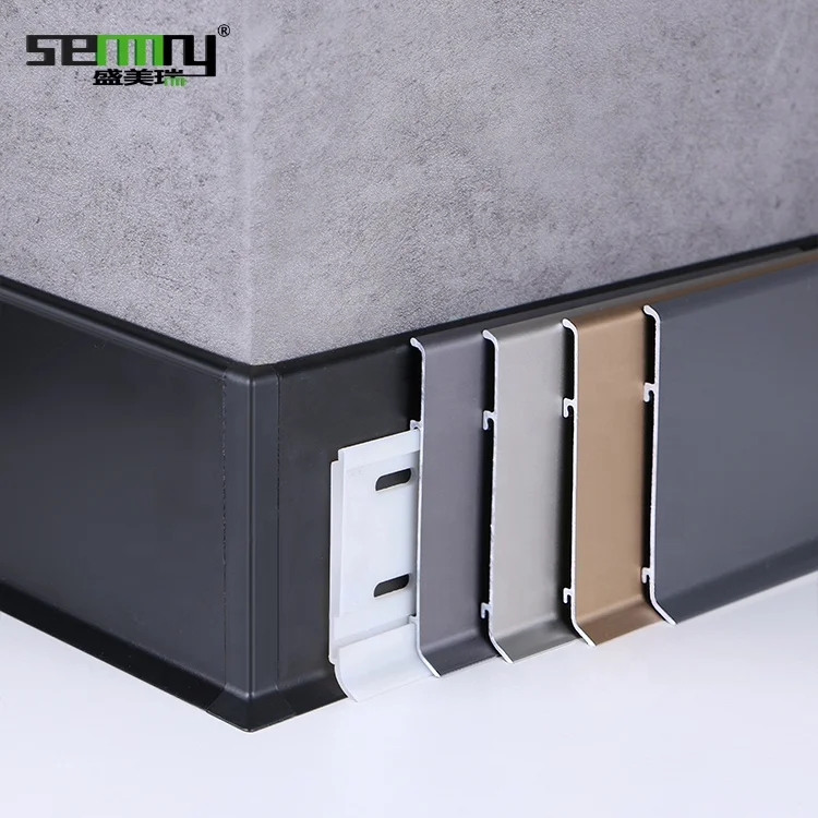 Beautiful colors skirting board Aluminium profile kitchen cabinet baseboard Wall Skirting Board 6063 aluminium skirting board