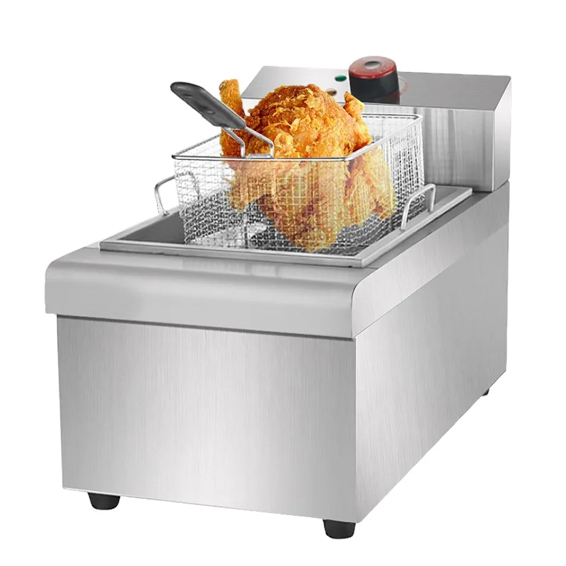 Hot selling electric fryer, single can vertical industrial fryer, electric commercial fryer