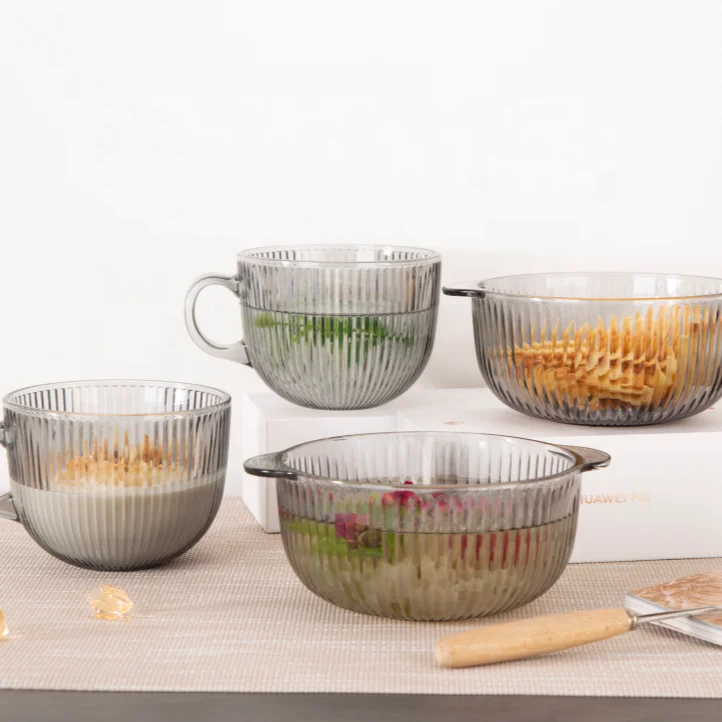 Low MOQ color spray dish plate dinner bowl tea mug water cups dinnerware set various glass dinner set