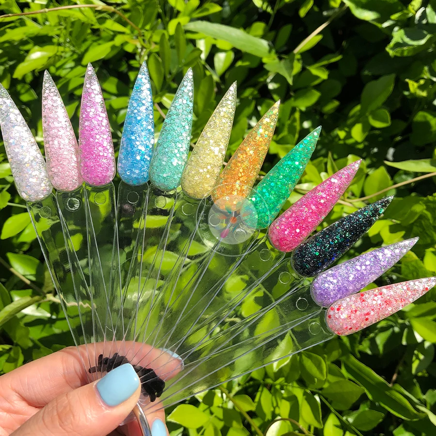 Wholesale Private label Acrylic Nail Pigment Powder Custom Logo nail 3 In 1 Nude Clear Dipping Nail Acrylic Powder Set