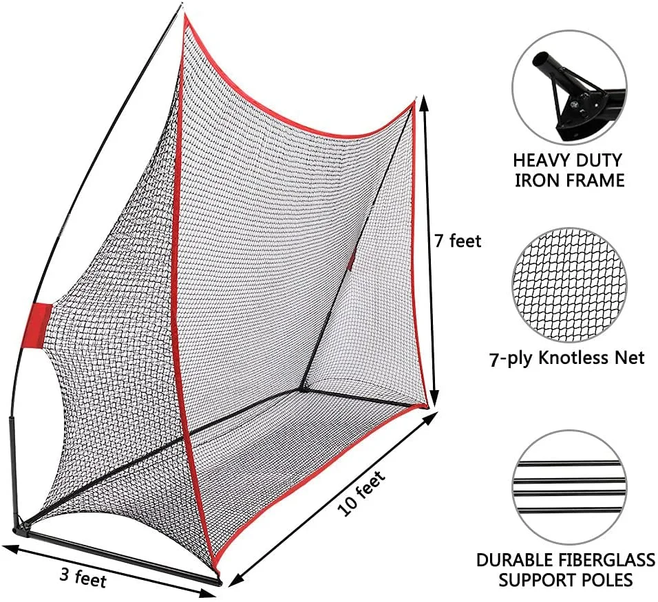 7FT by 7FT High Quality Portable Chipping Folding Driving Hitting Training Outdoor Practice Golf Net