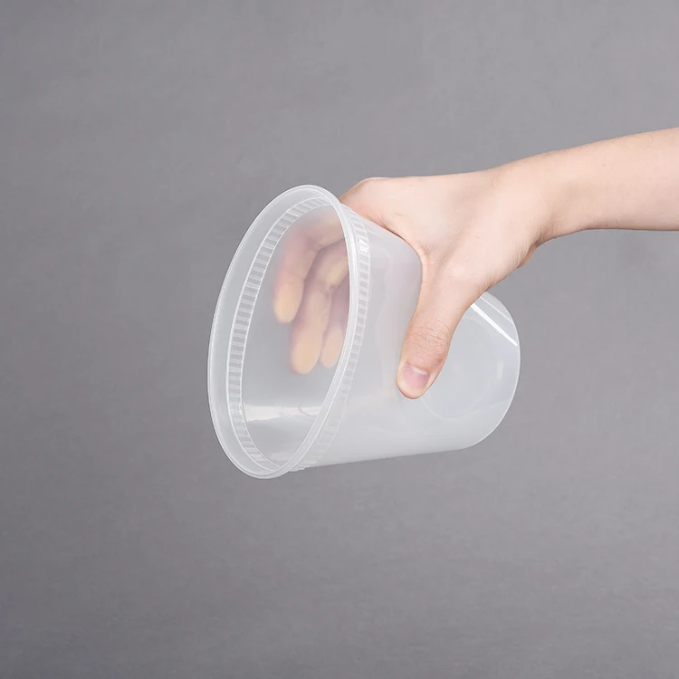 32 oz disposable sealed food container plastic soup cup Bento Lunch storage box Bowl Cup round PP deli container with lid