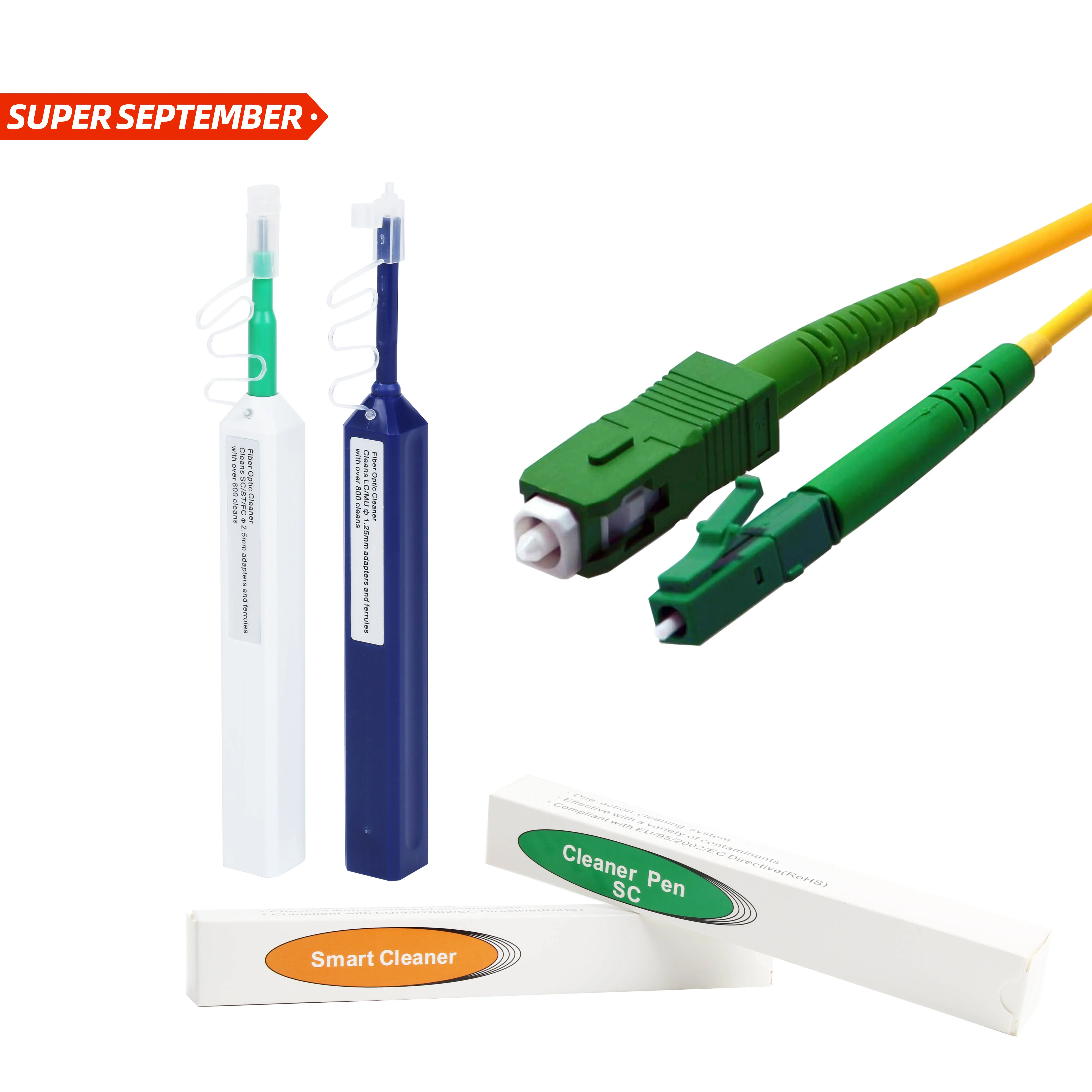 Оптический патч-корд FC SC LC, тип ручки, инструмент для очистки волоконного коннектора, чистящая ручка с одним кликом, Очиститель оптического волокна