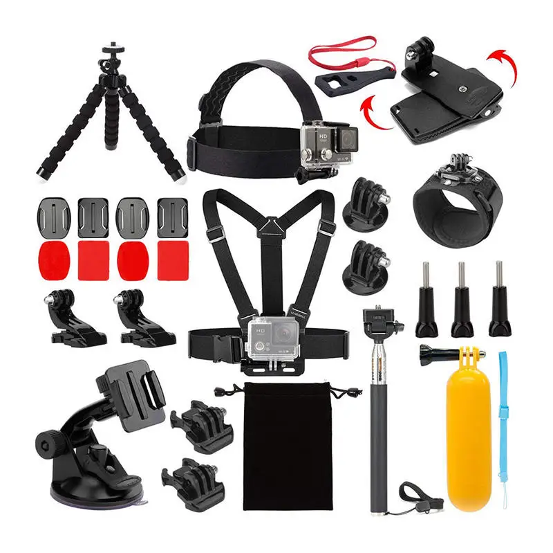 HONGDAK Wholesale Sets for Go Pro Camera accessories kit set Camera accessories set /pack for Gopro Hero 12 11 10 9 8 7 6 5