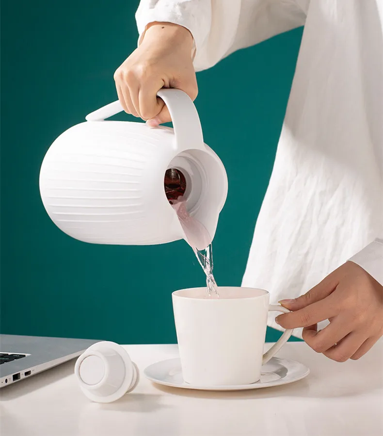 New Arrival classic Arabic Thermos Coffee Dallah Pot 1000ml Luxury Vacuum Glass Flask Tea Pot water carafe