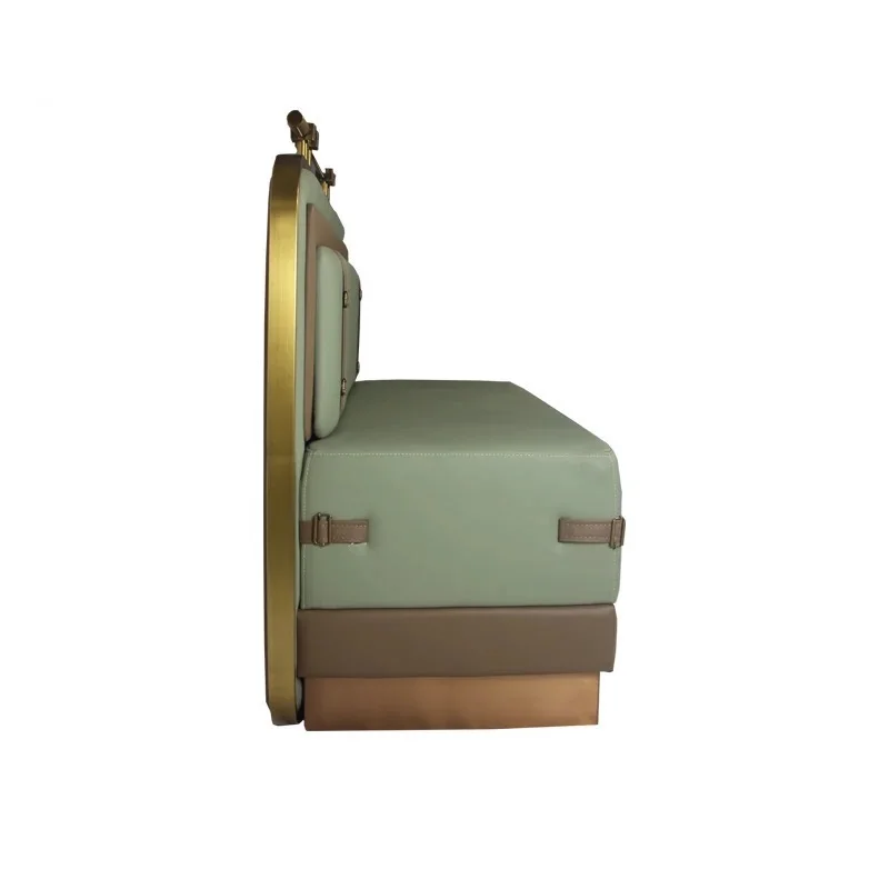 Ресторанная мебель коричневого цвета Кожаные сиденья для кабины стул