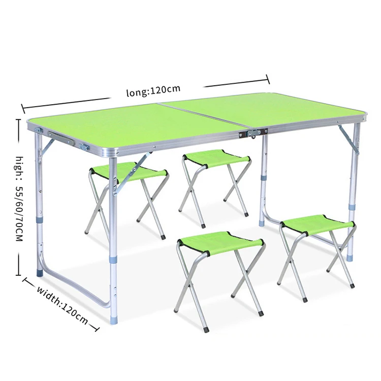 
1-4 Persons Outdoor Camping Table Foldable Chair With Aluminum Legs Adjustable Height Portable Folding Tables Chairs 