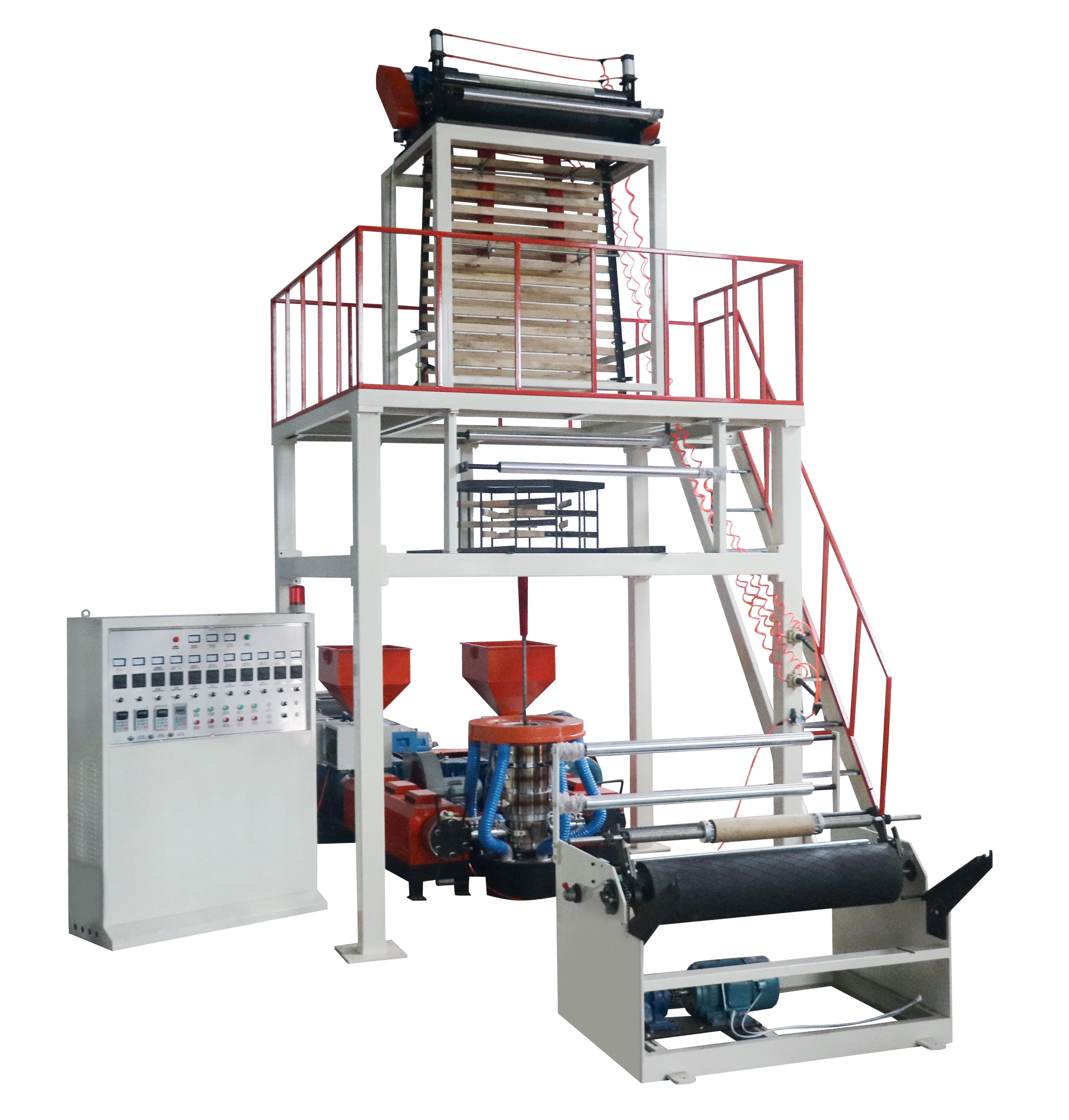 Manufacturer High Speed Double Screw Machinery Extrusion Biodegradable Plastic Film Blowing Machine