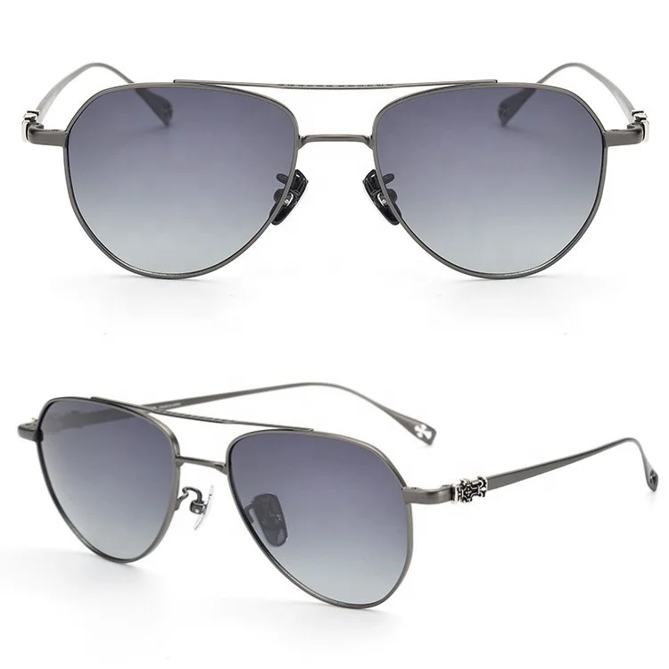 Luxury Aviation Golden Frame Sunglasses Trendy Branded Polarized Discolored Sun Glasses Gafas De Sol De Moda