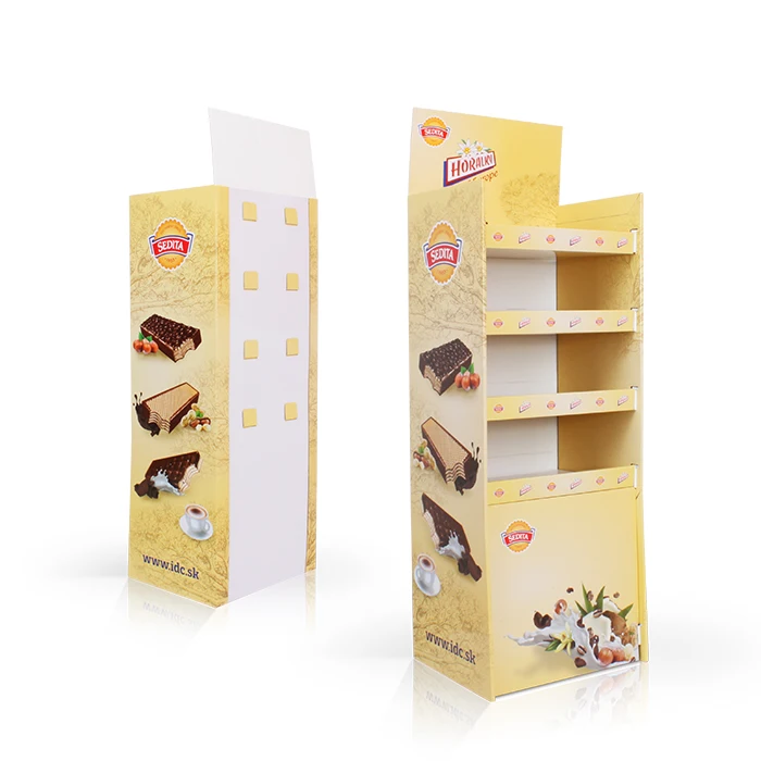 
Pop Up Cardboard Products Display Stand, Corrugated Carton Floor Display Racks, Paper Display Stand Shelf Unit 