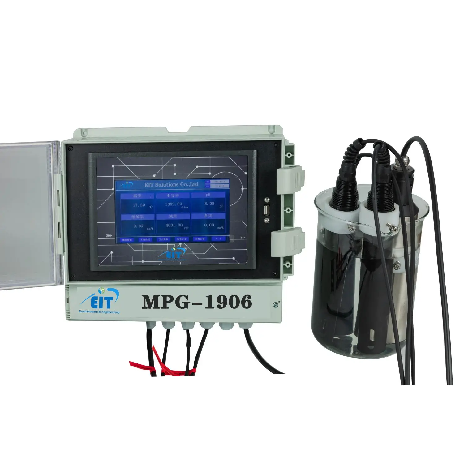 Цифровой rs485 modbus мультипараметрический монитор аквакультура система мониторинга