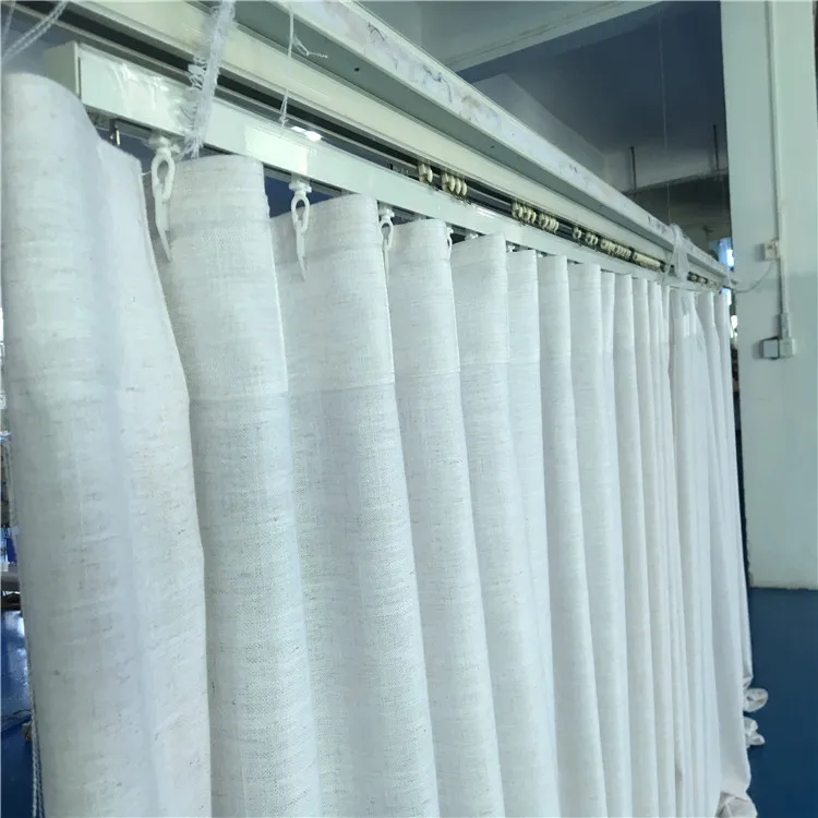 Sheer Curtains S Fold Curtain Home Decor French Window High CLASSIC KOREAN Shenzhen Woven Solid Ripple Fold Linen 100% Polyester