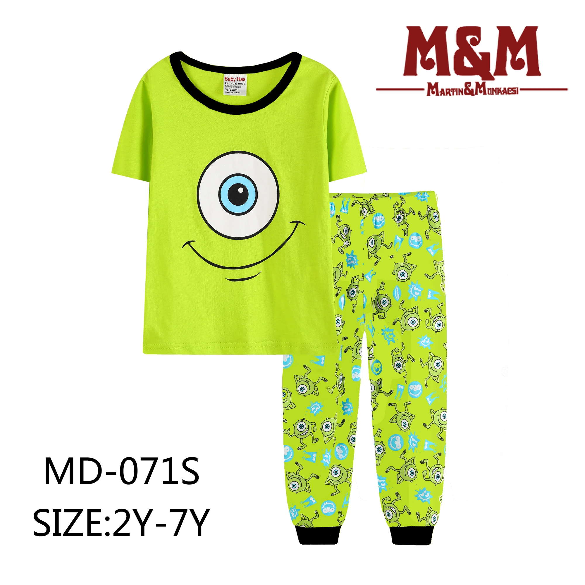
cheaper price wholesale boys pajamas set childrens sleepwear summer baby kids suit cotton materail 