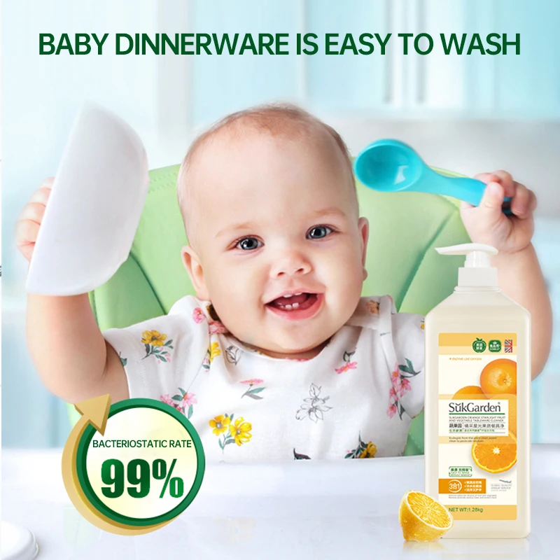 Sukgarden 800ml 3 in 1Multipurpose Liquid Soap Fruit And Vefetable Tableware Kitchen Cleaner High Concentrate Dishwashing Liquid