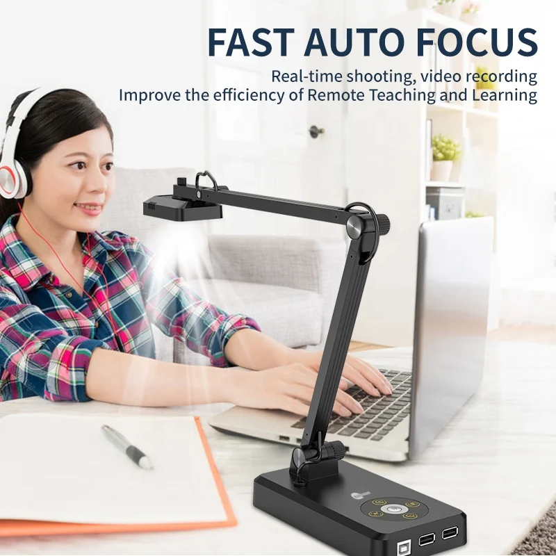 10MP A3 A4 USB Visual Presenter, Educational Document Camera Scanner for Windows, Mac OS