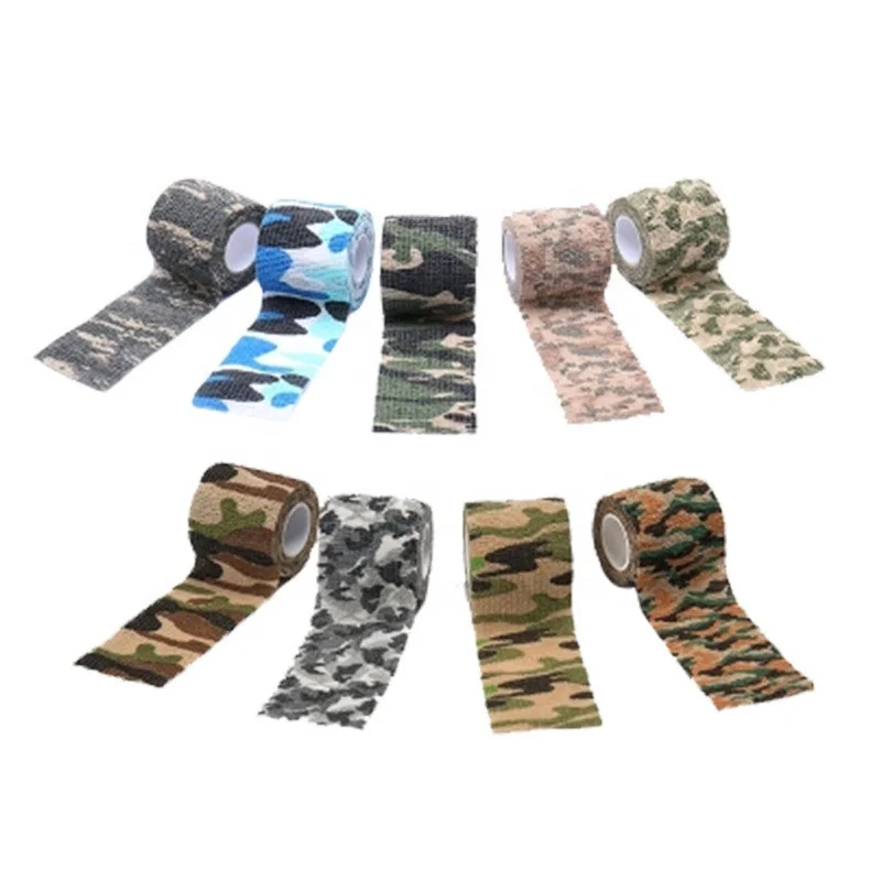 5mX4.5cm сплоченной Лесной камуфляж с запахом охотничий камуфляж сплоченной эластичный бинт ленты