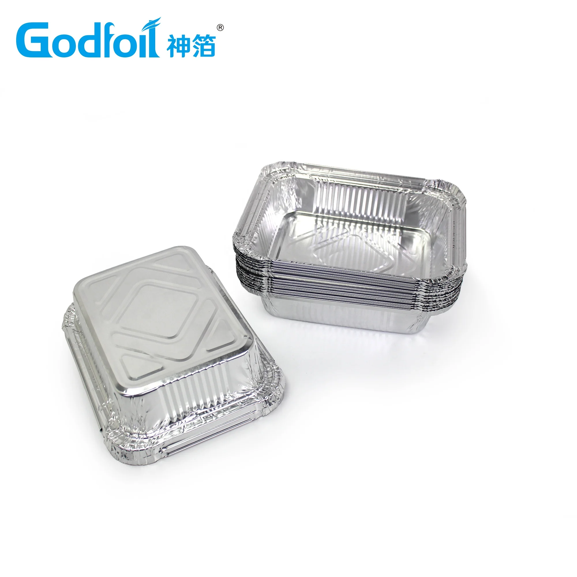 Disposable Aluminum Foil Container 8342 For Takeaway Food Packaging