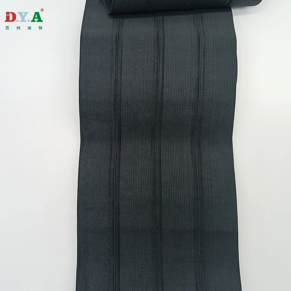 High elasticity knit 70mm stretch black knitted elastic waist band for sports pants and garments belt underwear