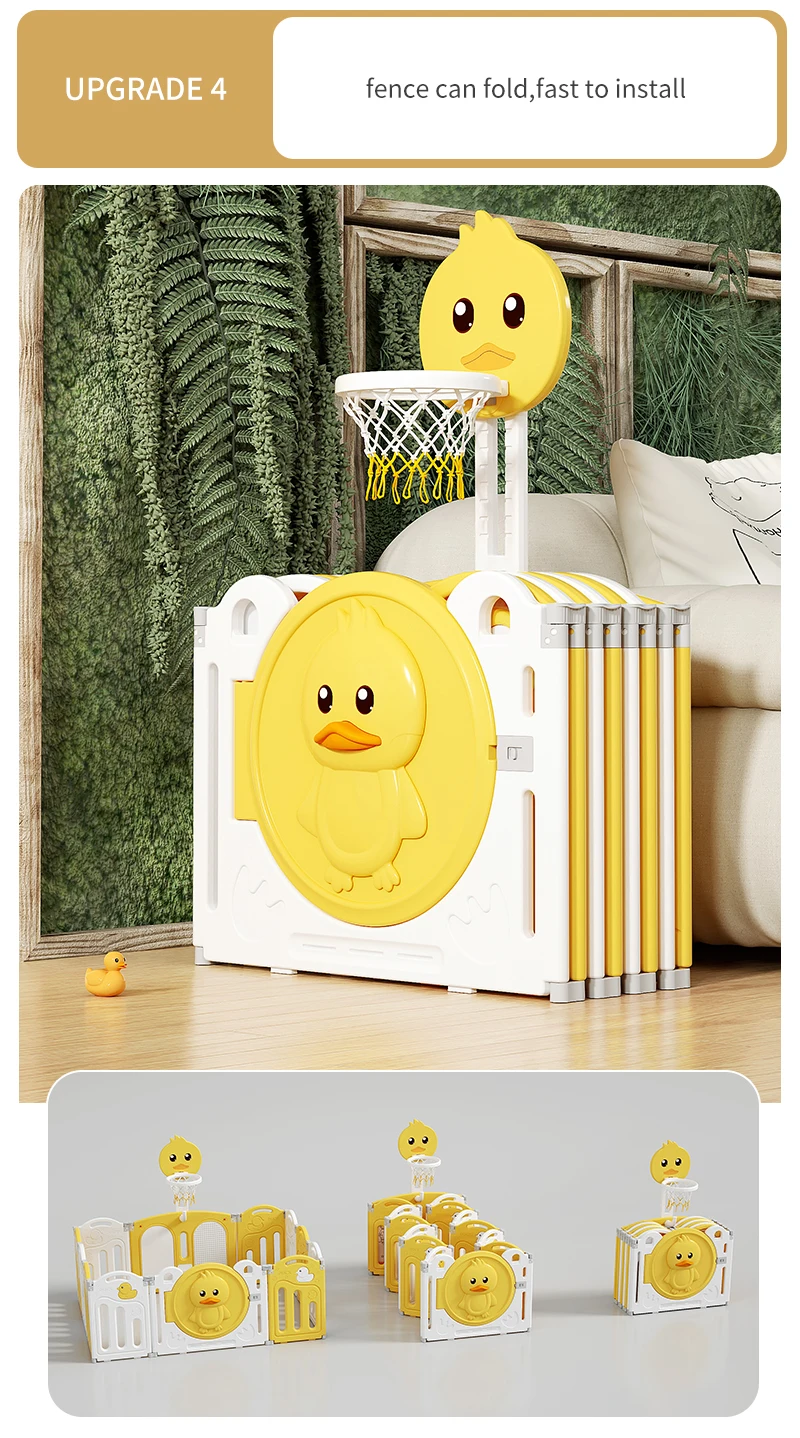 factory  customizable indoor playpen Plastic Foldable fence safety children  fence with gate and house  For Baby  and toddler