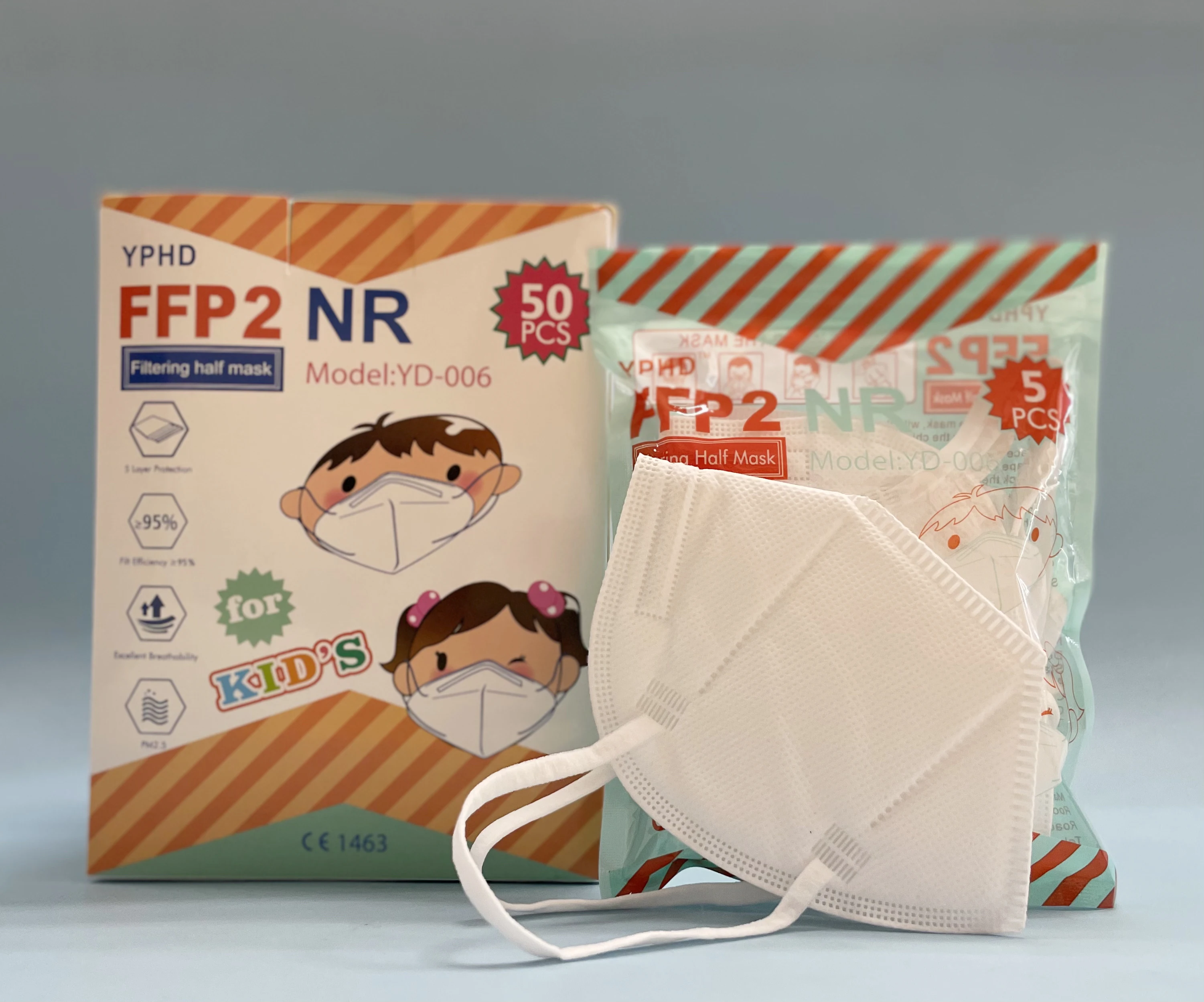 Оптовая продажа, высококачественные одноразовые детские маски FFP2, многоразовые защитные Детские маски FFP2