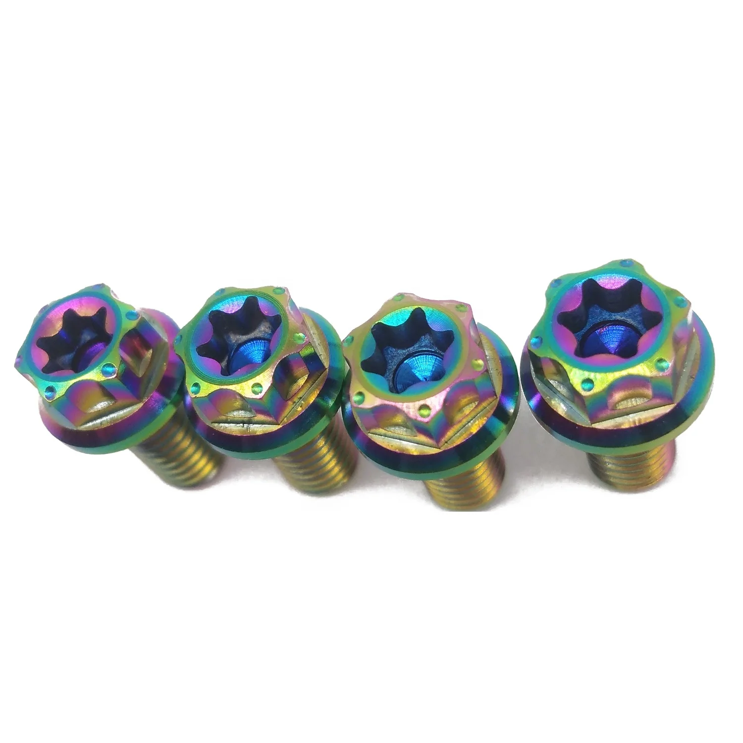 M6 M7 M8 M10 M19 M21 Motorcycle Grade 5 Hexagon Flange Bolts Din 6921 Hex Flange Head Titanium Bolts