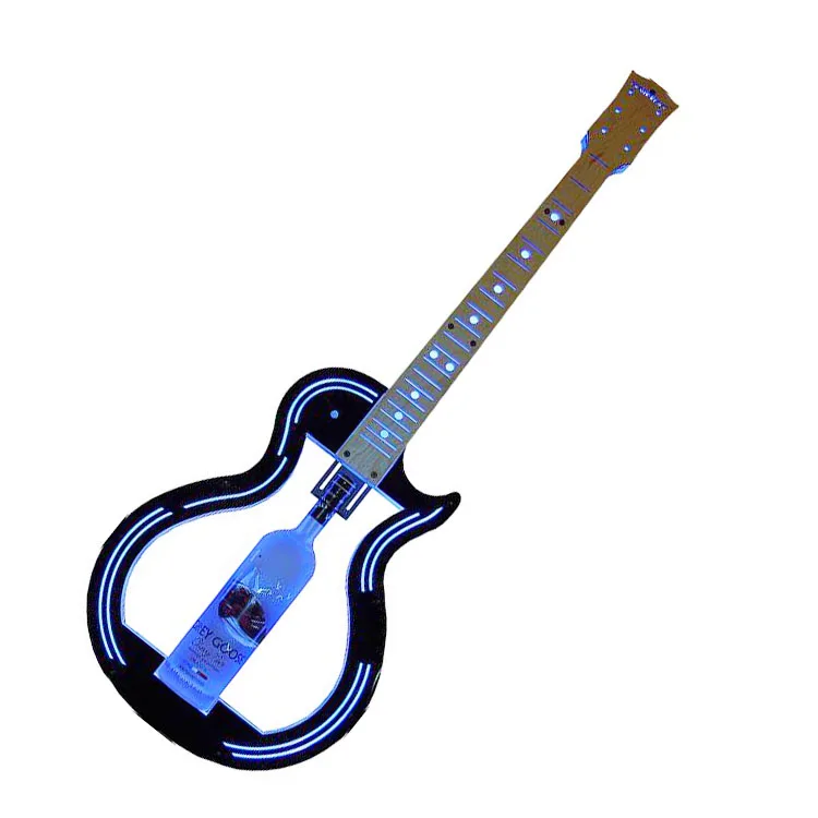 
USA Miami Las Vegas Guitar shape Champagne vodka bottle presenter service tray carrier for nightclub, bar, party,pub,lounge 