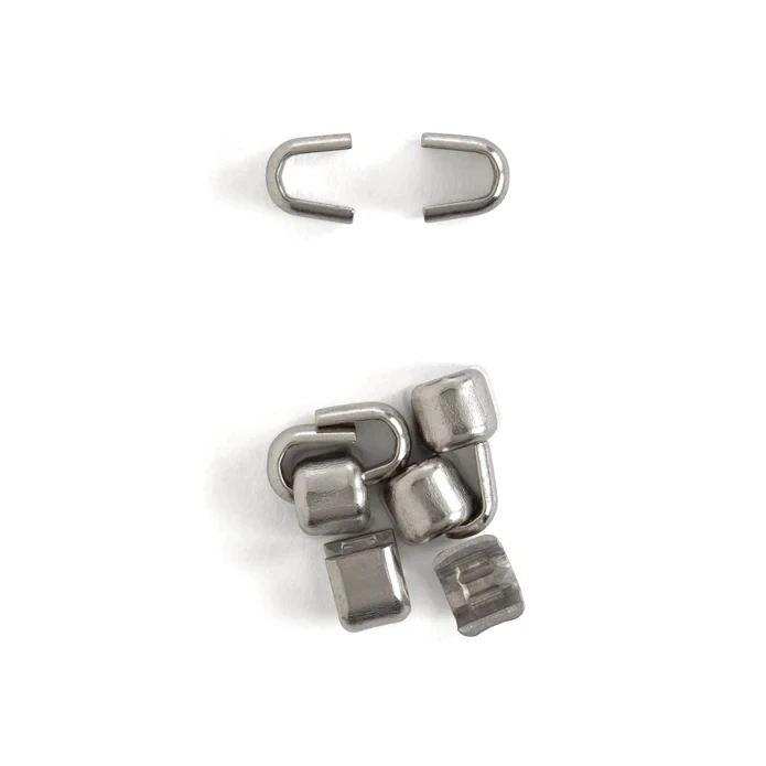 #3 #5 Brass zinc alloy European U H Shape Style Zipper ZIP pin and box Top down Stop Stopper for Garment