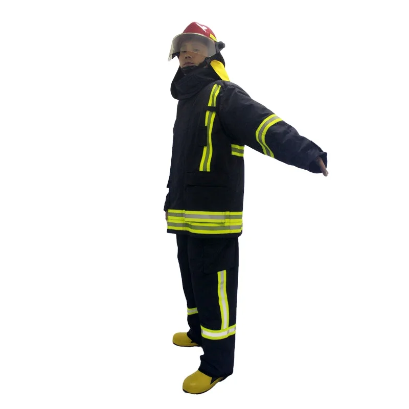 Shanghai PENCO 2021 new  firefighter uniform fireproof reflective tape  EN469 firefighter clothing suit firefighter clothing