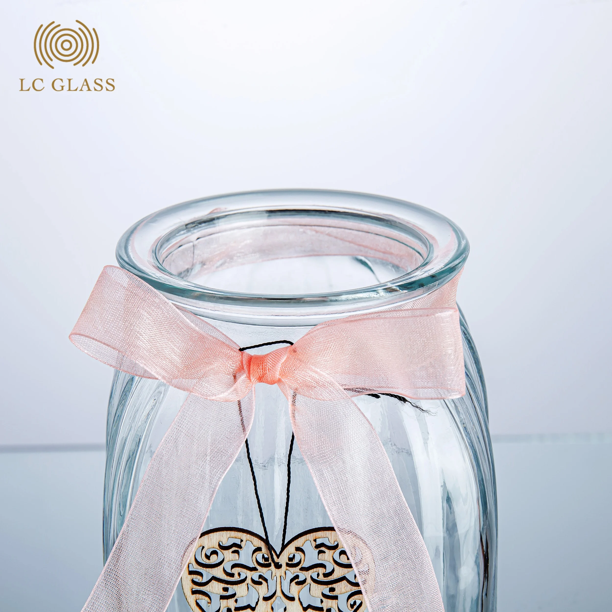 wholesale different sizes glass storage jar with ceramic lid &cookie  glass storage container for home kitchen