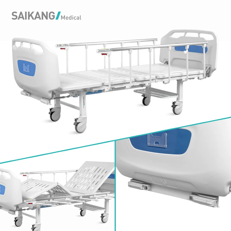 D2w SAIKANG Durable Hospital Room Furniture Used Metal 2 Crank 2 Function Adjustable Manual Hospital Bed Price