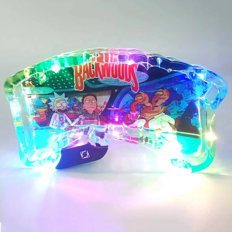 Оптовая продажа, новинка, светодиодные светящиеся печенья, пепельницы из акриловой смолы, Сияющие в темноте пепельницы для курения сигарет с подсветкой