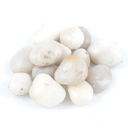 Natural Polished Pebble Stones River Stones Rocks Gravel for Fairy Garden White