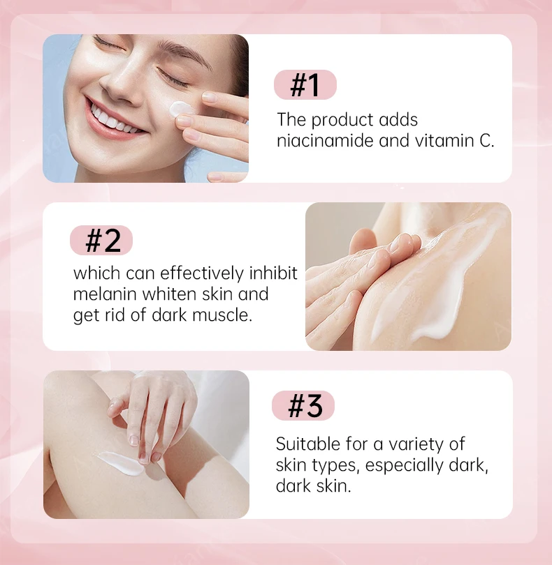 Lighten skin and moisturize skin whitening body lotion Obvious effect Whitening snail essence body lotion