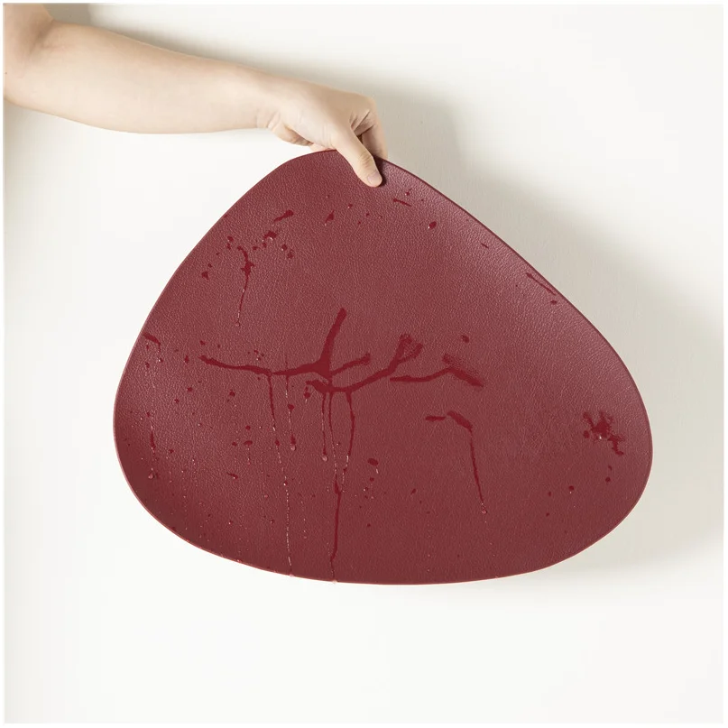 Waterproof PU Placemat Table Mat Leather Tableware Kitchen Washable Wine Cup Coaster