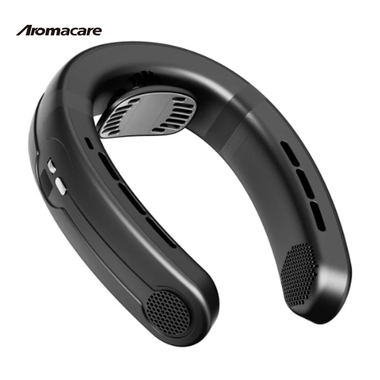 Aromacare Usb носимый наружный охлаждающий Электрический беспроводной перезаряжаемый портативный подвесной шейный вентилятор