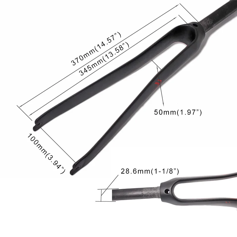 OEM/ODM BUCKLOS Horquilla De Bicicleta 700c Full Carbon Fiber 3mm Quick Release Bicycle Parts Mtb Road Bike Rigid Fork