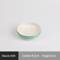 Wholesale bone china dinner set fine porcelain plate and bowls with gold rim dinner set