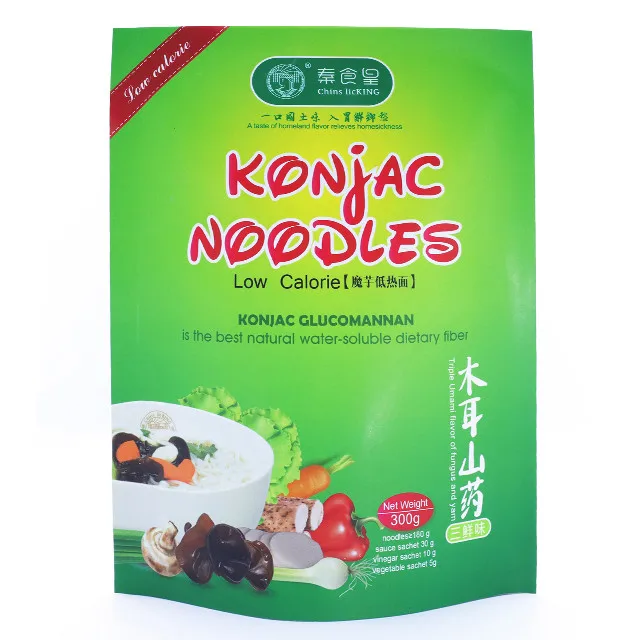 Chinese Low Calorie Shirataki Noodles with Wood Mushroom and Yam Flavor