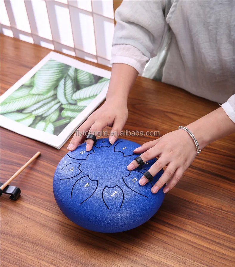 6inch 8Note Tongue drum & Handpan Musical instrument C Key