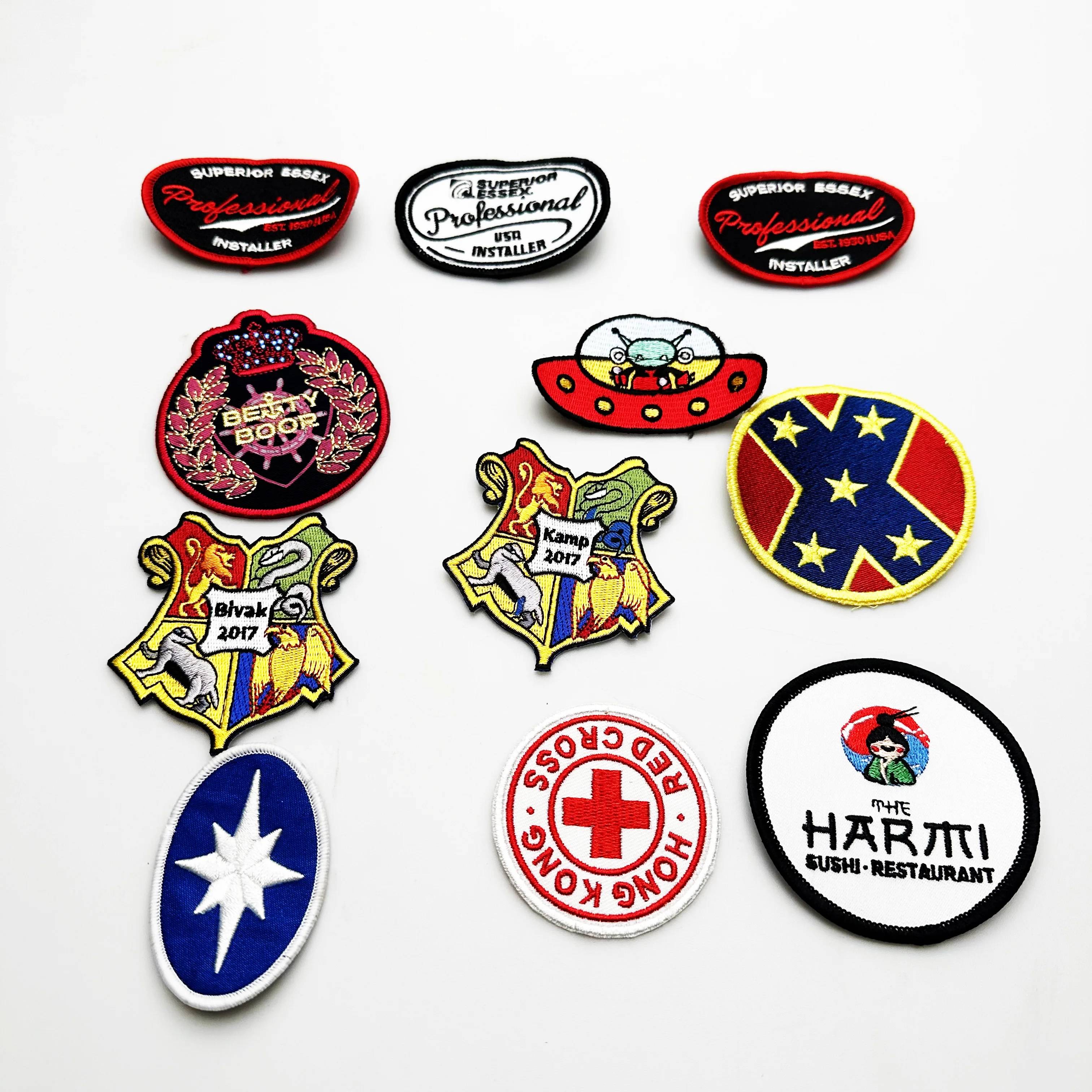 Customized Appliqued Sportswear Colorful Sequined Beaded embroidered badge Embroidery Letters Embossed Patches