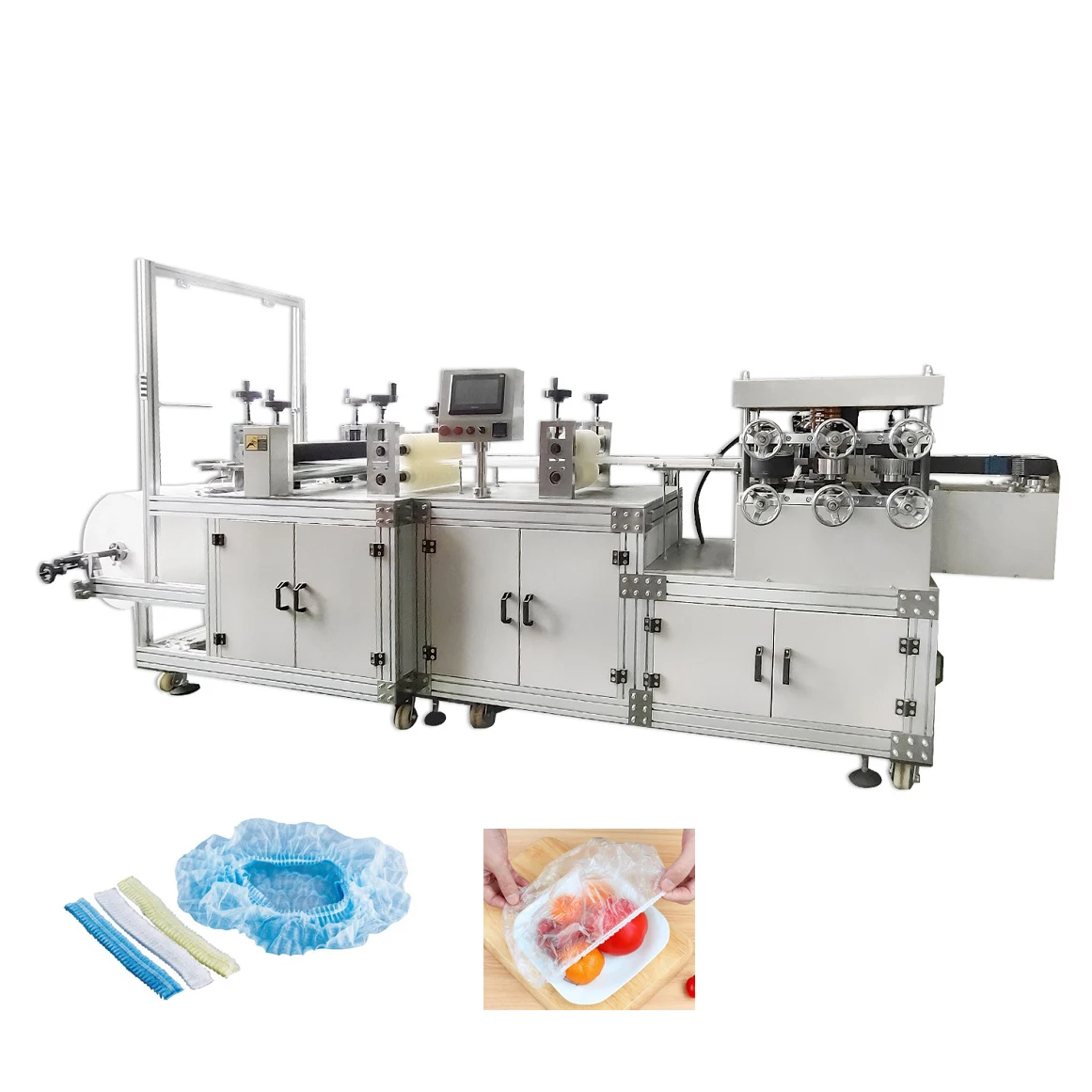 100-180 pcs/min High Speed Plastic Nonwoven Full Automatic Bouffant Cap Making Machine