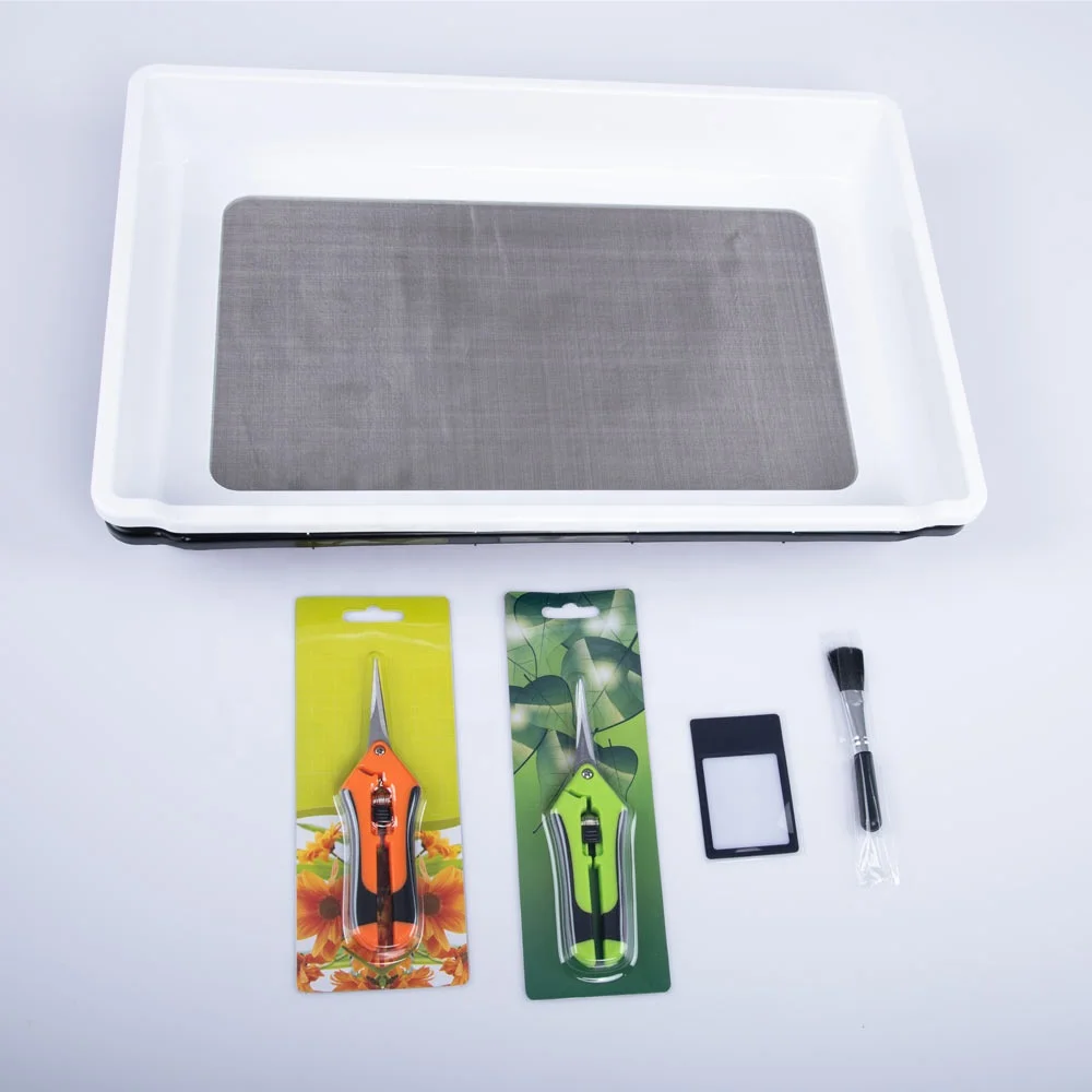 2024 Double Trimming Bin Table-top Trim tray For Buds Herbs